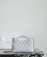 Fortok Chanel Nano 31 shopping bag White 20 x 17.5 x 3.5cm - 3