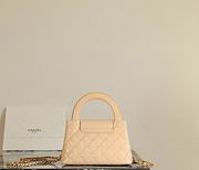 Fortok Chanel Kelly Bag Patent Leather Beige 13x19x7cm - 6