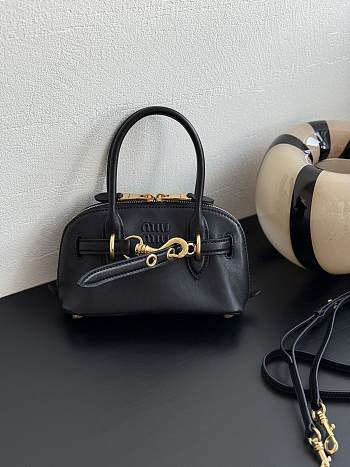 Fortok Miu Miu Aventure nappa leather Black 21×8×13cm
