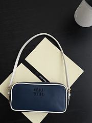 Fortok Miu Miu Beau leather Blue 20×10×4.5cm - 6