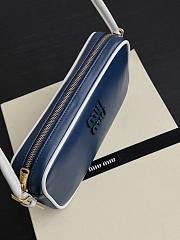 Fortok Miu Miu Beau leather Blue 20×10×4.5cm - 3