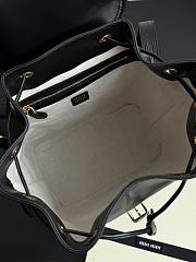 Fortok Miu Miu leather backpack Black 29.5x25x12.5cm - 3