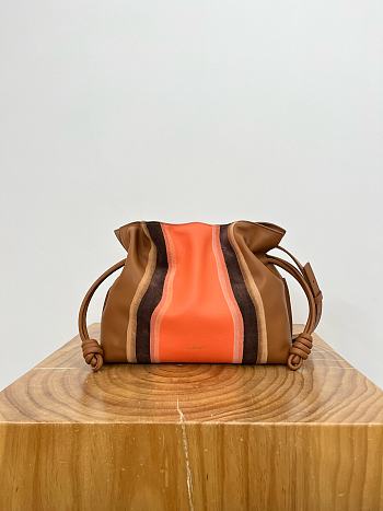 Fortok Loewe Flamenco clutch bag Orange Mix 30~24.5~10.5CM