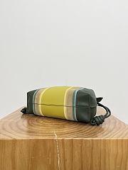 Fortok Loewe Flamenco clutch bag Banana Green Mix 30~24.5~10.5CM - 2