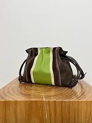 Fortok Loewe Flamenco clutch bag Green Mix 30~24.5~10.5CM - 6