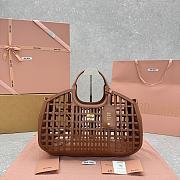 Fortok Miu Miu leather basket bag Brown 40x21x15.5cm - 1