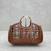 Fortok Miu Miu leather basket bag Brown 40x21x15.5cm - 6
