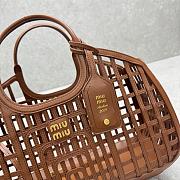 Fortok Miu Miu leather basket bag Brown 40x21x15.5cm - 3