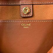 Fortok Celine Cabas Drawstring Cuir Triomphe Tan 22×17×15 cm - 6