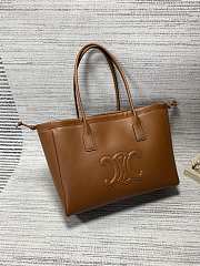 Fortok Celine Cabas Drawstring Cuir Triomphe tote Brown 44 X 28 X 18cm - 3