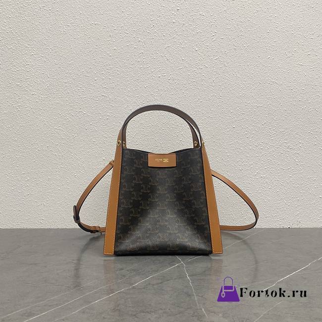 Fortok Celine Small Cube bag in Triomphe Canvas 18.5x21x17cm - 1