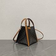 Fortok Celine Small Cube bag in Triomphe Canvas 18.5x21x17cm - 3