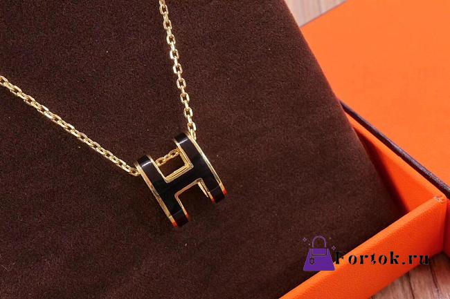 Fortok Hermes Necklace H pendant multicolor - 1