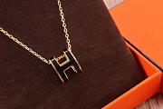Fortok Hermes Necklace H pendant multicolor - 1