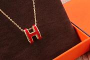 Fortok Hermes Necklace H pendant multicolor - 3