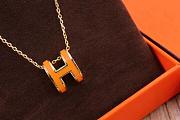 Fortok Hermes Necklace H pendant multicolor - 4