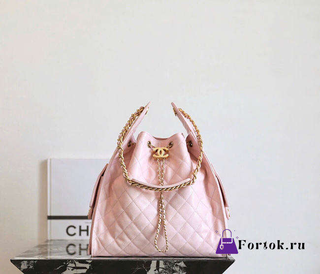 Fortok Chanel 25 Medium Caviar Baby Pink Bag 40 x 30 x 15cm - 1