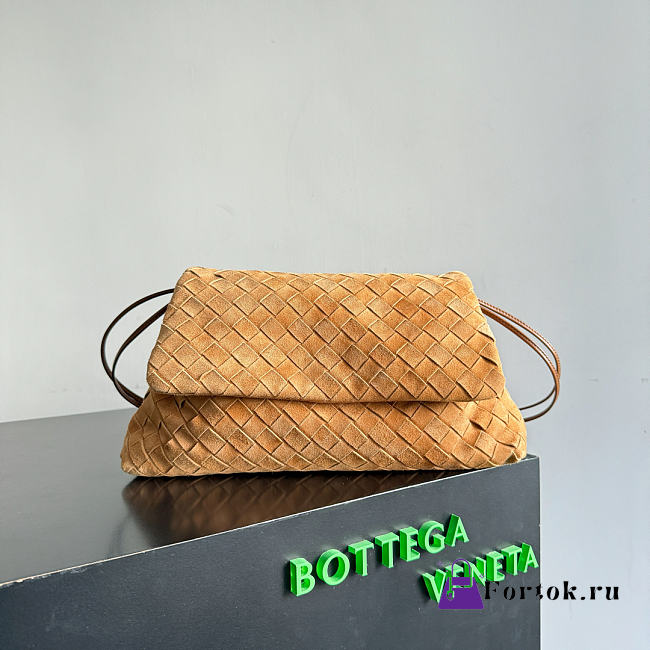 Fortok Bottega Veneta Dustbag Giorno Intrecciato Suede Bag Brown 33*19*8cm - 1