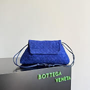 Fortok Bottega Veneta Dustbag Giorno Intrecciato Suede Bag Blue 33*19*8cm - 2