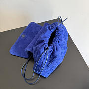 Fortok Bottega Veneta Dustbag Giorno Intrecciato Suede Bag Blue 33*19*8cm - 4