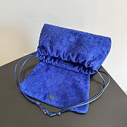 Fortok Bottega Veneta Dustbag Giorno Intrecciato Suede Bag Blue 33*19*8cm - 6