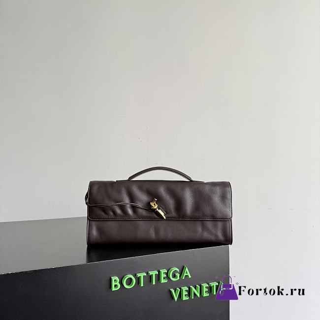 Fortok Bottega Veneta Andiamo Clutch Nappa Brown 31*13*3cm - 1