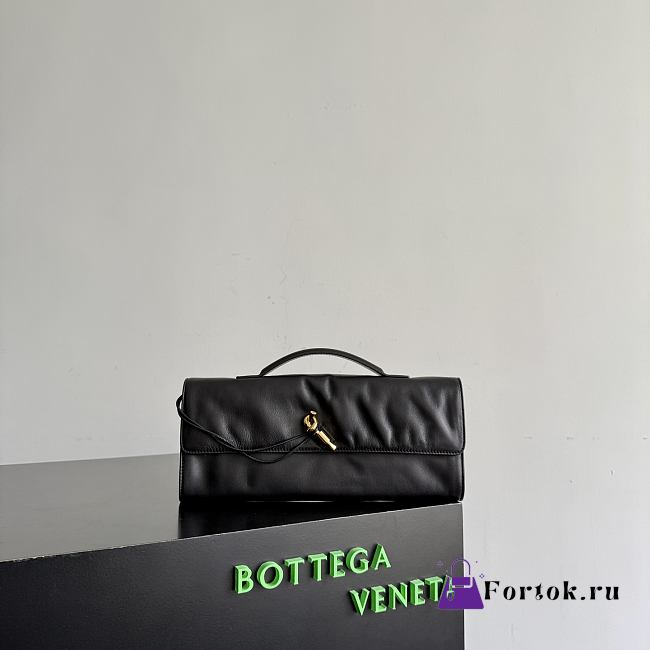 Fortok Bottega Veneta Andiamo Clutch Nappa Black 31*13*3cm - 1
