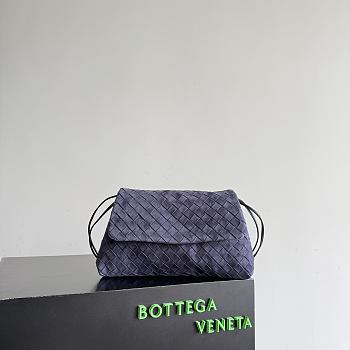 Fortok Bottega Veneta Dustbag Giorno Intrecciato Suede Bag Cloudy Indigo 33*19*8cm 