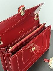 Fortok BVLGARI Serpenti Forever Patent Burgundy 27×7×18cm - 3