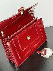 Fortok BVLGARI Serpenti Forever Patent Burgundy 27×7×18cm - 6
