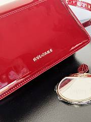 Fortok BVLGARI Serpenti Forever Patent Burgundy 22×15×4.5cm - 6