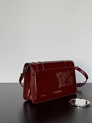 Fortok BVLGARI Serpenti Forever Patent Burgundy 22×15×4.5cm - 5