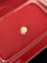 Fortok BVLGARI Serpenti Forever Patent Burgundy 22×15×4.5cm - 3