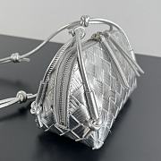 Fortok Bottega Veneta Concert Pouch Light Silver 18.5*11.5*8.5cm - 4