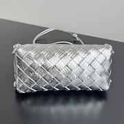 Fortok Bottega Veneta Concert Pouch Light Silver 18.5*11.5*8.5cm - 5