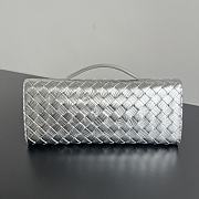 Fortok Bottega Veneta Andiamo Clutch Silver 31x13x3cm - 2