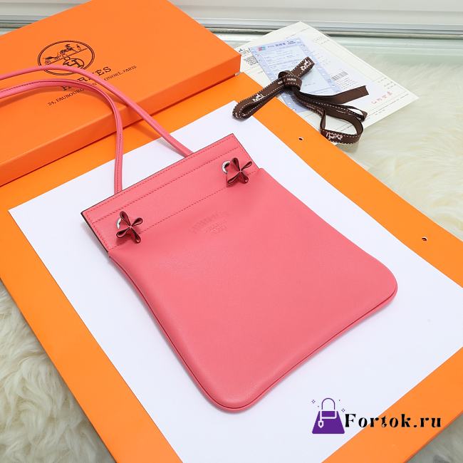Fortok Hermès Aline Mini Bag Pink Swift Leather 20×23cm - 1