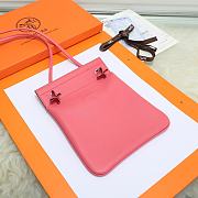 Fortok Hermès Aline Mini Bag Pink Swift Leather 20×23cm - 1