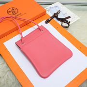 Fortok Hermès Aline Mini Bag Pink Swift Leather 20×23cm - 5