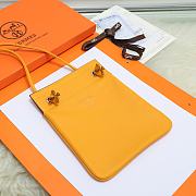 Fortok Hermès Aline Mini Bag Yellow Swift Leather 20×23cm - 1