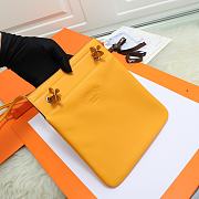 Fortok Hermès Aline Mini Bag Yellow Swift Leather 20×23cm - 6
