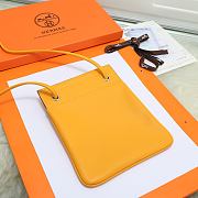 Fortok Hermès Aline Mini Bag Yellow Swift Leather 20×23cm - 5