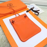 Fortok Hermès Aline Mini Bag Orange Swift Leather 20×23cm - 1