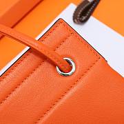 Fortok Hermès Aline Mini Bag Orange Swift Leather 20×23cm - 5