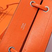 Fortok Hermès Aline Mini Bag Orange Swift Leather 20×23cm - 3