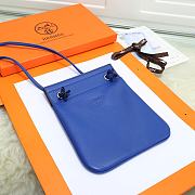 Fortok Hermès Aline Mini Bag Blue Swift Leather 20×23cm - 1