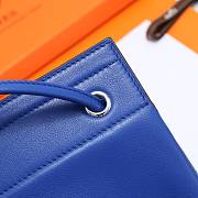 Fortok Hermès Aline Mini Bag Blue Swift Leather 20×23cm - 5