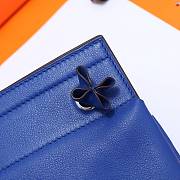 Fortok Hermès Aline Mini Bag Blue Swift Leather 20×23cm - 3