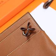 Fortok Hermès Aline Mini Bag Brown Swift Leather 20×23cm - 4