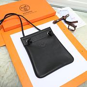 Fortok Hermès Aline Mini Bag Black Swift Leather 20×23cm - 1